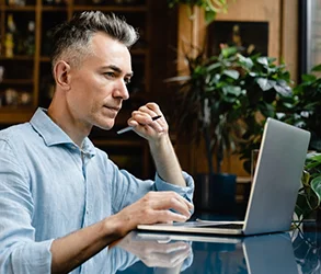 Man with laptop